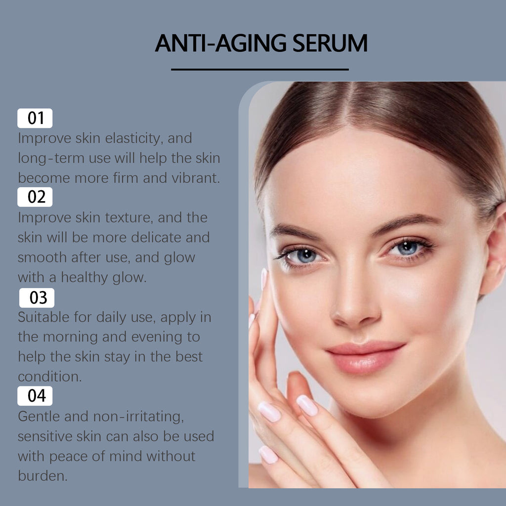 Anti Aging Serum Reduce Wrinkles Fade Fine Lines Whitening Firming Lighten Spots Repairing Nourishing Hydrating Facial Essence