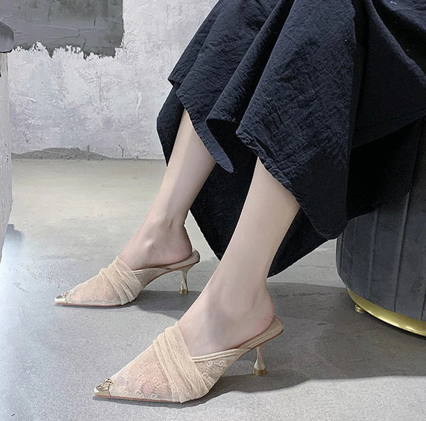Luxury Sandals Clear Heels Shoes for Women 2025 Black Summer New 2025 Designer Stiletto Fashion Transparent Slippers Party Trend