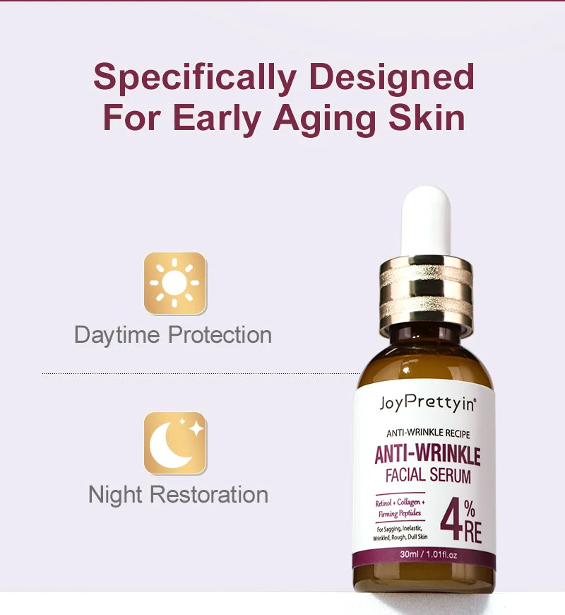 JoyPrettyin Retinol Anti-Wrinkle Face Serum Anti-Aging Hyaluronic Acid Facial Essence Lifting Firming Skin Care Products