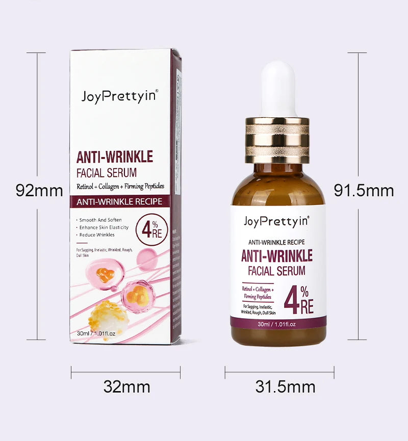 JoyPrettyin Retinol Anti-Wrinkle Face Serum Anti-Aging Hyaluronic Acid Facial Essence Lifting Firming Skin Care Products