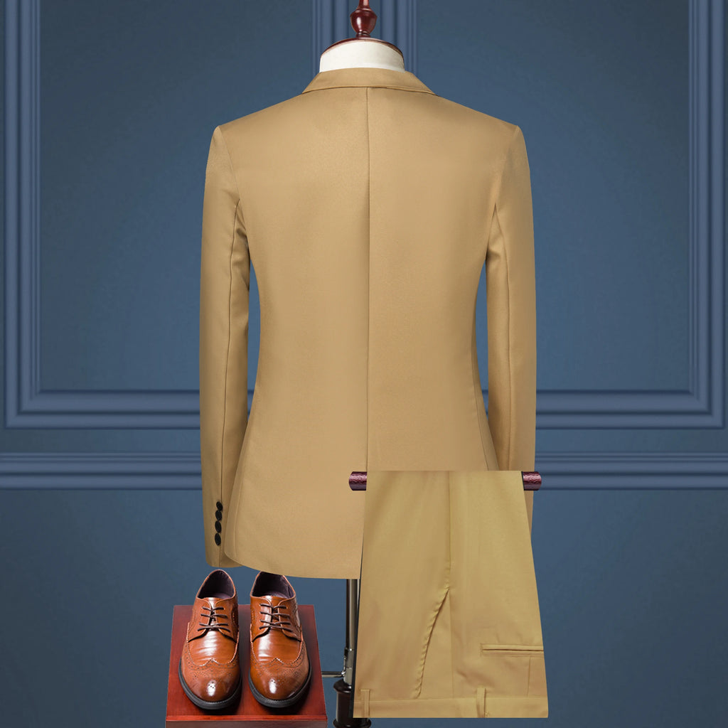 Luxury Men's Clothing New Men's Suit European and American Fashion Suit Men's Suit Business Casual Suit Two-piece Set Men's Suit