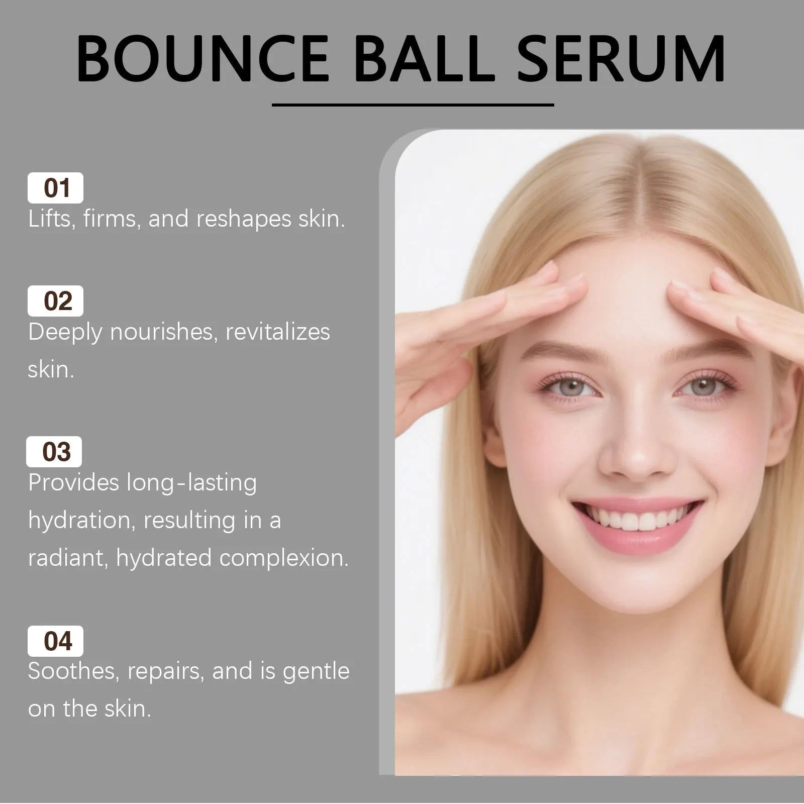 Anti-Aging Firming Facial Serum Moisturizing Reducing Sagging Improving Contours Reshaping Skin Soft Delicate Facial Care Serum