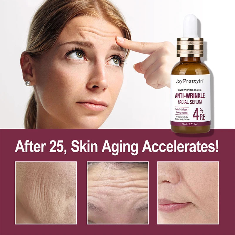 JoyPrettyin Retinol Anti-Wrinkle Face Serum Anti-Aging Hyaluronic Acid Facial Essence Lifting Firming Skin Care Products