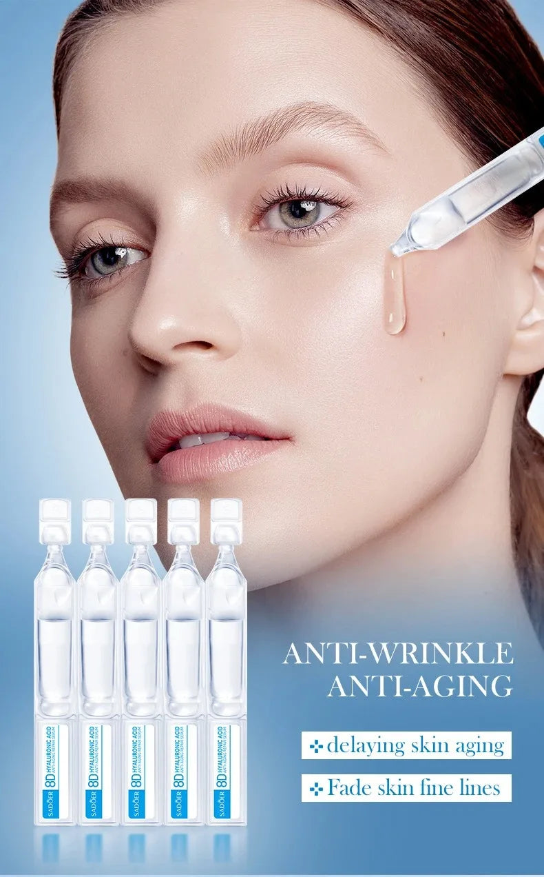 Hyaluronic Acid Face Serum Anti-Aging Deep Nourishing Fullerene Collagen Wrinkle Essence Whitening Lifting Skin Care