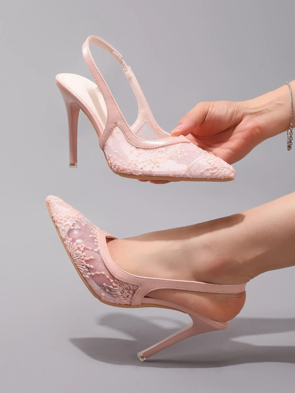 Luxury White Lace Super High Heels Shoes for Women Autumn Elegant Pointed Banquet Wedding Party Pumps Brand Ladies Stilettos