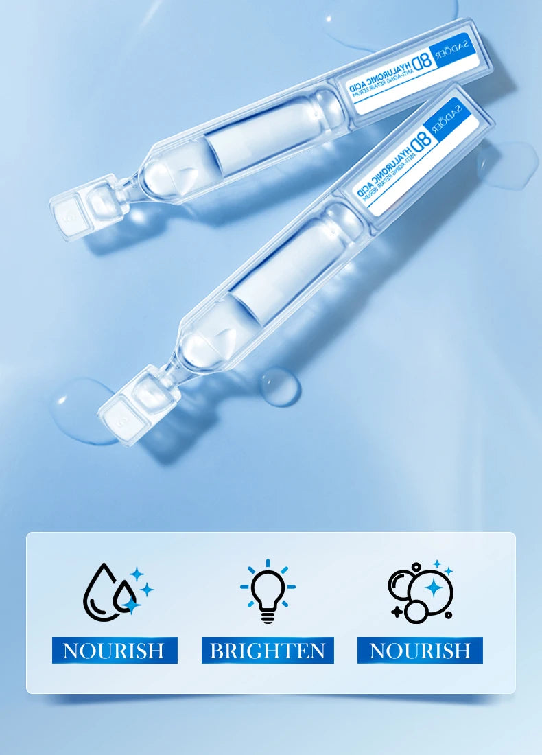 SADOER8D Hyaluronic Acid Anti-Aging Repair Facial Essence Fade Fine Lines Lifting Firming Whitening Serum Face Beauty Skincare