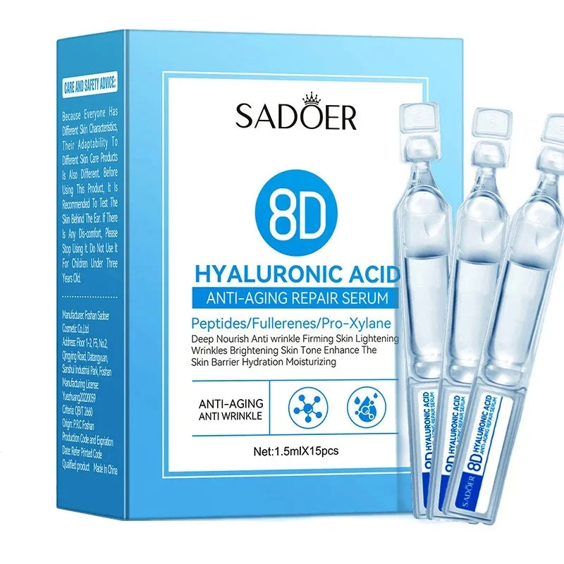 Hyaluronic Acid Face Serum Anti-Aging Deep Nourishing Fullerene Collagen Wrinkle Essence Whitening Lifting Skin Care