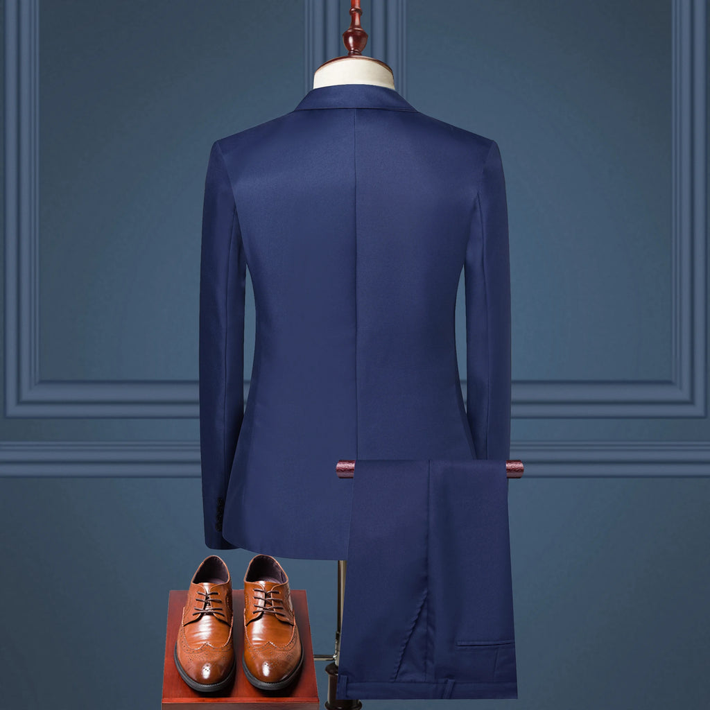 Luxury Men's Clothing New Men's Suit European and American Fashion Suit Men's Suit Business Casual Suit Two-piece Set Men's Suit