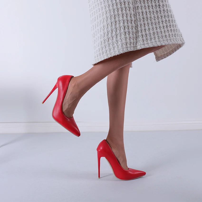 Women's Shoes, Elegant Spring, Summer, and Autumn Designer New Luxury Women's Single Shoes, High Heels, Stiletto Heels, Pointed Toe, Black, Red, White, Multi-Color, Ultra-High Heels, Party Sale, Versatile, Women's Gift, Limit