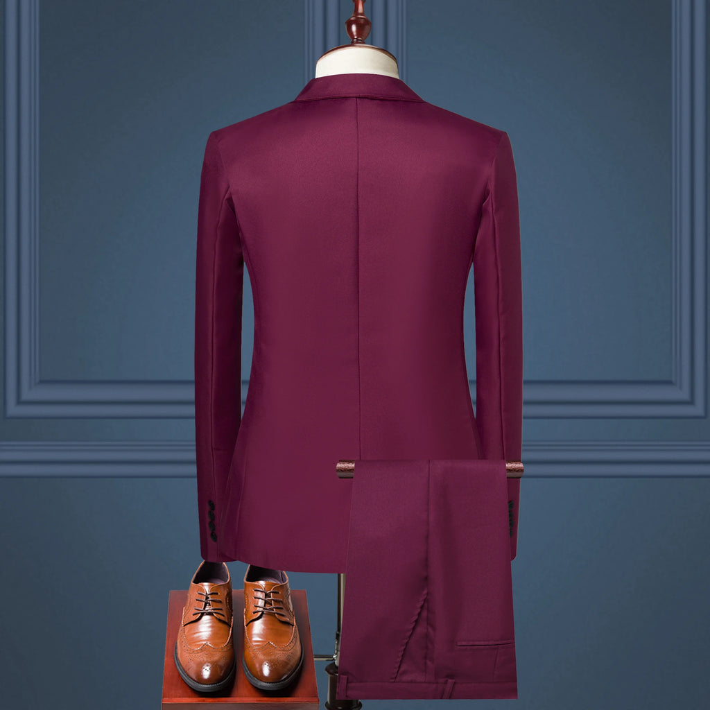 Luxury Men's Clothing New Men's Suit European and American Fashion Suit Men's Suit Business Casual Suit Two-piece Set Men's Suit