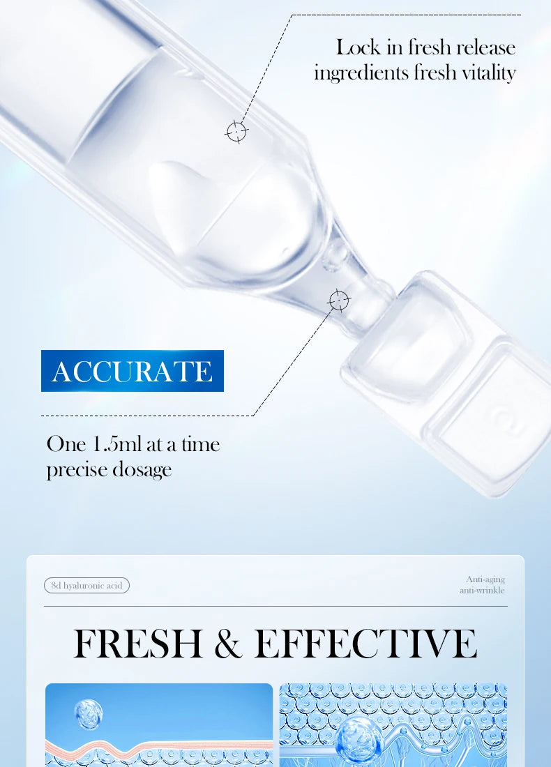 SADOER8D Hyaluronic Acid Anti-Aging Repair Facial Essence Fade Fine Lines Lifting Firming Whitening Serum Face Beauty Skincare