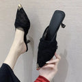 Luxury Sandals Clear Heels Shoes for Women 2025 Black Summer New 2025 Designer Stiletto Fashion Transparent Slippers Party Trend
