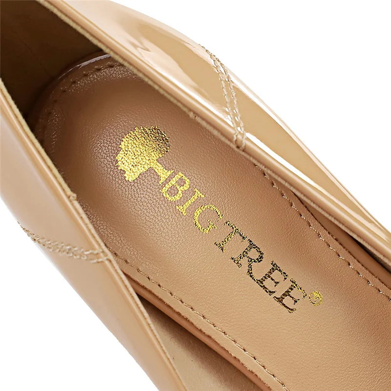 Luxury Design Women 10cm High Heels Metal Buckle Green Pumps Lady Plus Size Wedding Stiletto Heels Party Nude Replica Prom Shoes